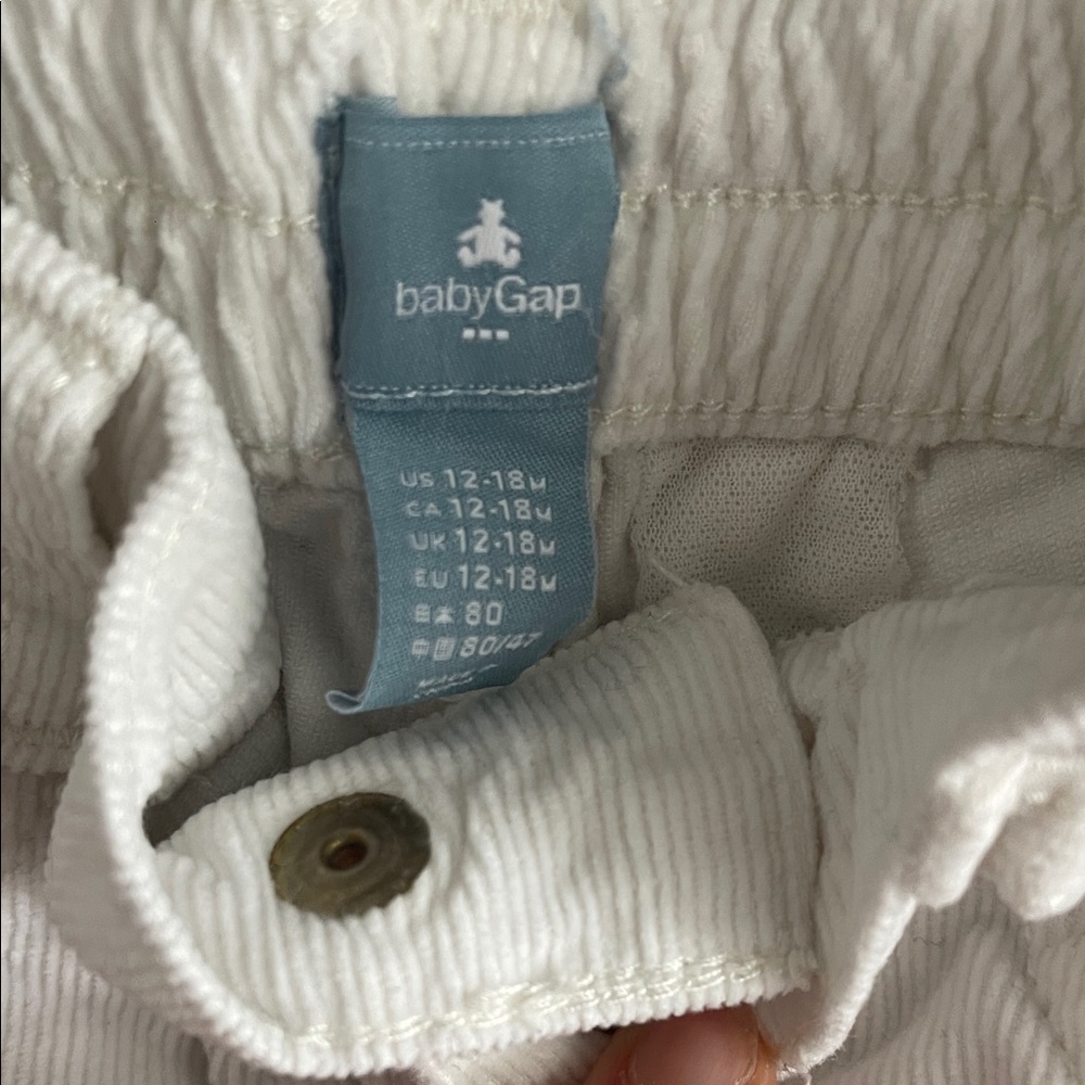 Baby Gap Outfit Penguin Top and Faux Fur Vest with White Corduroy Pant - Picture 6 of 12